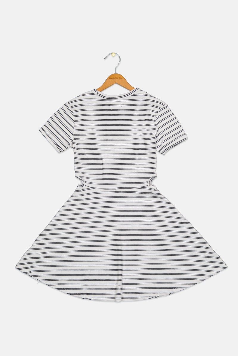 Pepe Jeans Kids Girl Stripe Dress, White - Image 2