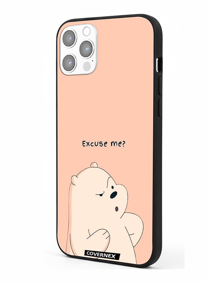 Covernex غطاء حماية لجهاز آيفون 12 برو مزخرف برسمة دب جليدي عذرًا - Image 1