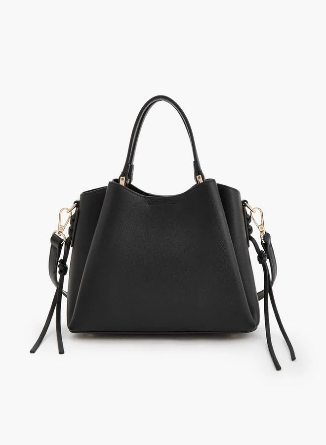Flora Bella By Shoexpress BLACK Tote Bag With Detachable Strap for Women | Best Price UAE