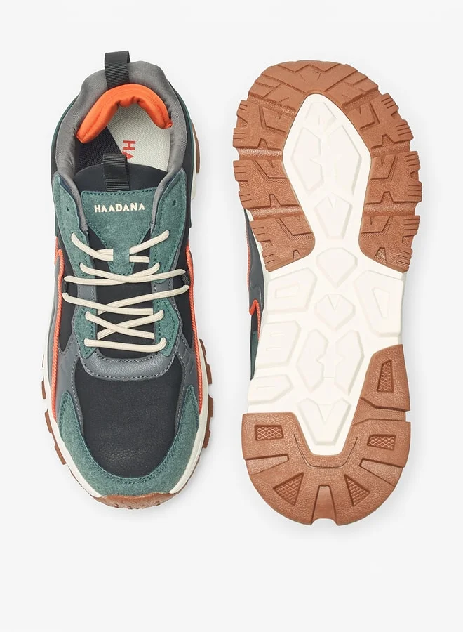HAADANA Colourblock Lace-Up Sports Shoes