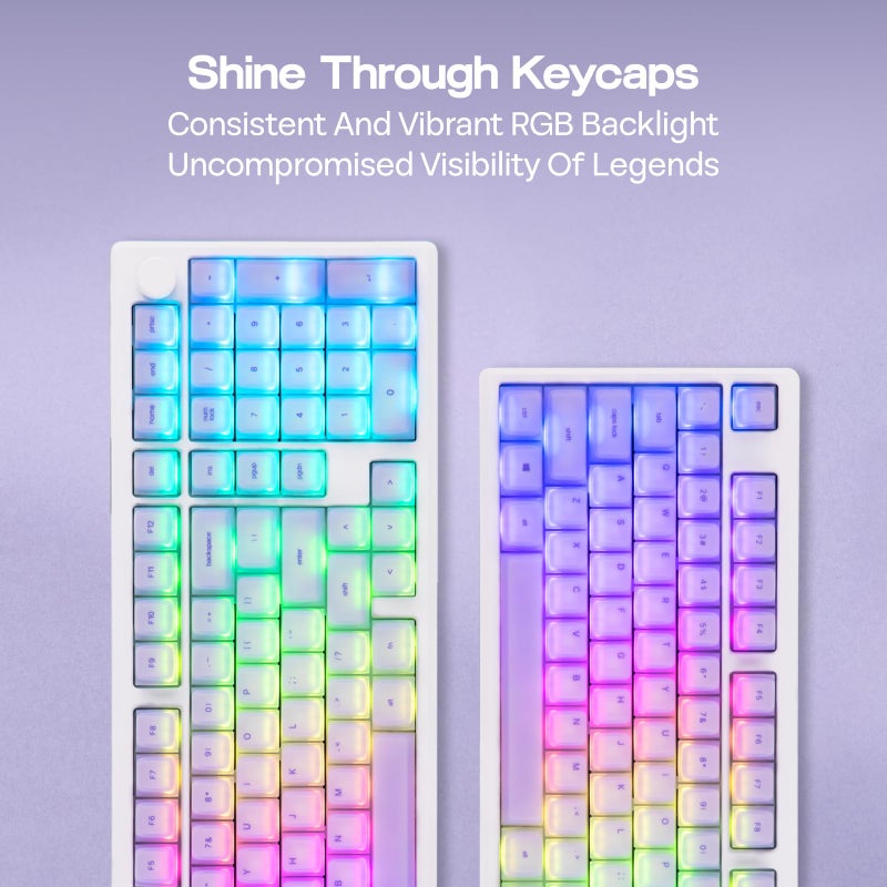 EPOMAKER AegisSil Keycap Set, Silicone Material, Cherry Profile, 113 Keys, 65%/75%/96%/Full Size, Custom Keyboard Keycaps Set for Cherry MX, Kailh, Outemu, Gateron Mechanical Gaming Keyboard (Purple) - Image 4