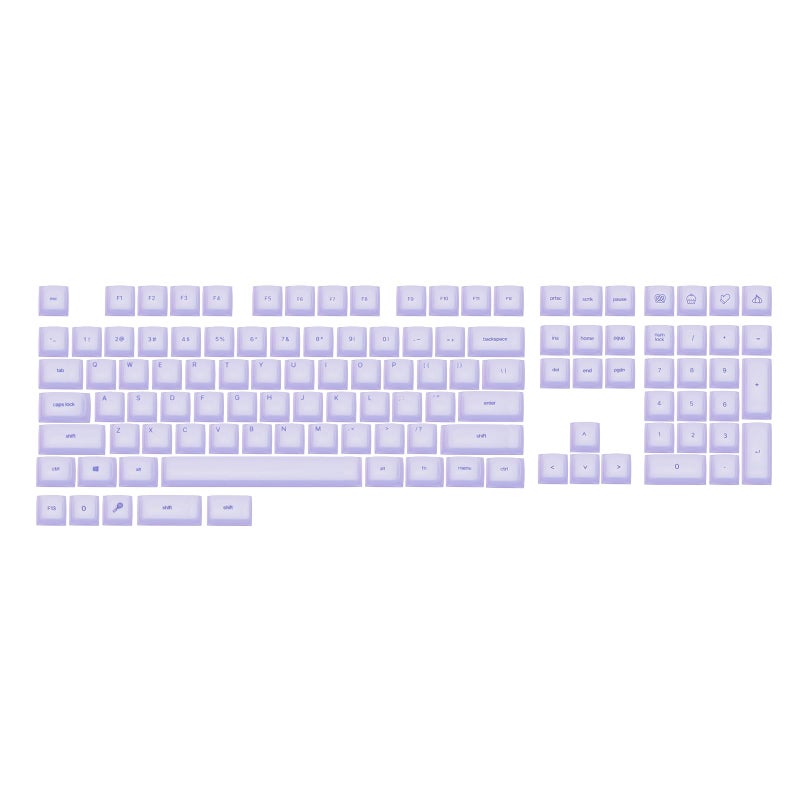 EPOMAKER AegisSil Keycap Set, Silicone Material, Cherry Profile, 113 Keys, 65%/75%/96%/Full Size, Custom Keyboard Keycaps Set for Cherry MX, Kailh, Outemu, Gateron Mechanical Gaming Keyboard (Purple) - Image 1