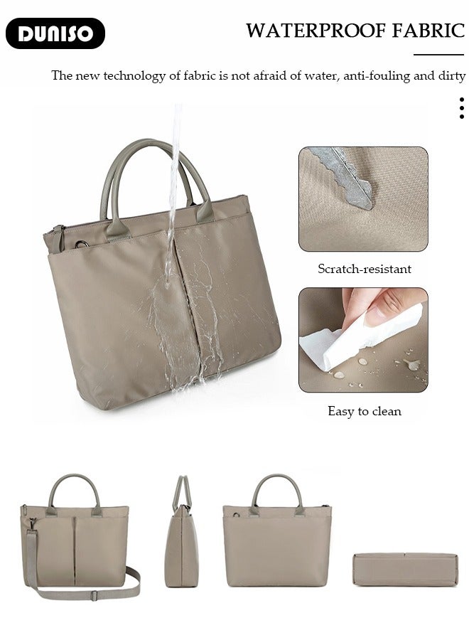 DUNISO 15.6-Inch Laptop Bag Briefcase, 360° Protective Laptop Shoulder Bag with Handle and Adjustable Strap,Multi Compartment Lightweight Briefcase, Messenger Bag, Computer Handbag for Business, Travel - Image 4