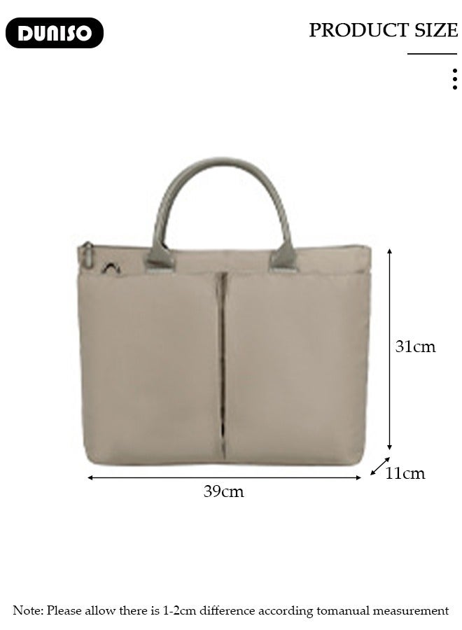 DUNISO 15.6-Inch Laptop Bag Briefcase, 360° Protective Laptop Shoulder Bag with Handle and Adjustable Strap,Multi Compartment Lightweight Briefcase, Messenger Bag, Computer Handbag for Business, Travel - Image 3