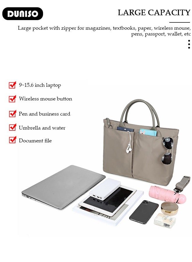 DUNISO 15.6-Inch Laptop Bag Briefcase, 360° Protective Laptop Shoulder Bag with Handle and Adjustable Strap,Multi Compartment Lightweight Briefcase, Messenger Bag, Computer Handbag for Business, Travel - Image 5