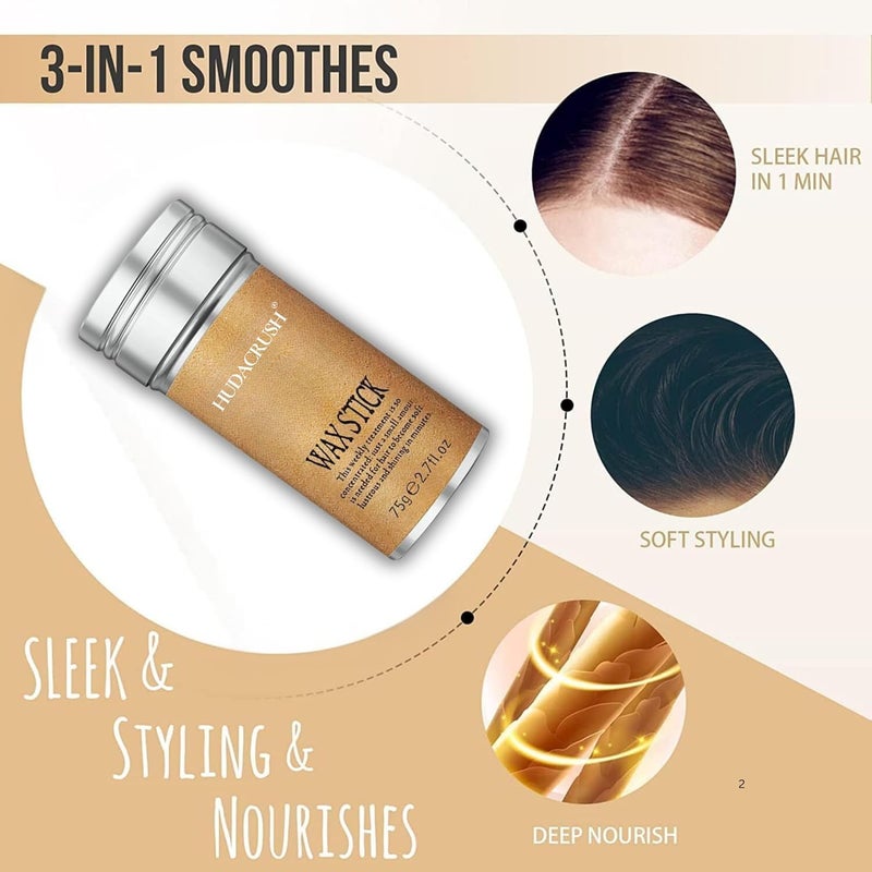 HUDACRUSH Hair Wax for Men  Women  Hair Wax Stick for Women Hair Styling Slick Stick for Hair Tame Flyaways  Edge Frizz Hair Versatile Styling for Women  Girls - Image 2