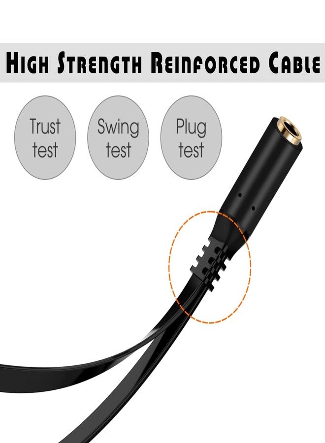 SaiTech IT 2 Pack Exclusives Headphone Splitter for Computer 3.5mm Female to 2 Dual 3.5mm Male Mic Audio Y Splitter Cable Smartphone Headset to PC Adapter 20cm Length - Image 4