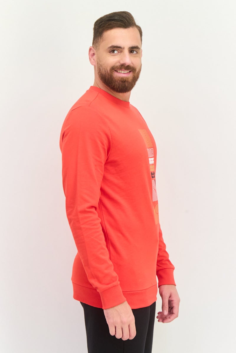 PUMA Men Slim Fit Long Sleeves Outdoor Sweatshirt, Red  - Image 3