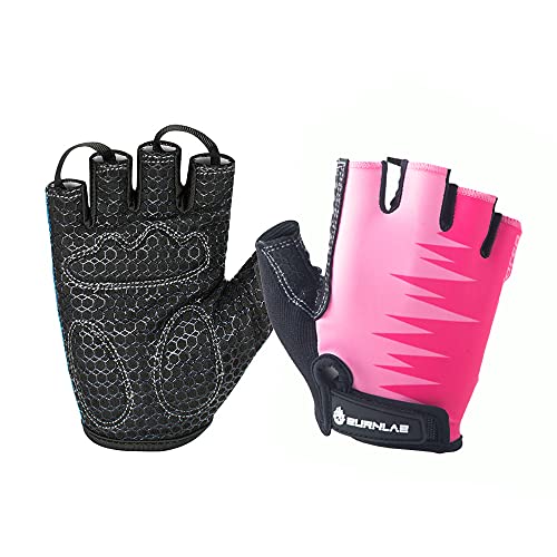 BURNLAB Flex Gym Gloves for Men and Women - Ideal for Weightlifting, Cycling, Crossfit, Offers Good Grip and Soft Padding (Pink, Large) - Image 1