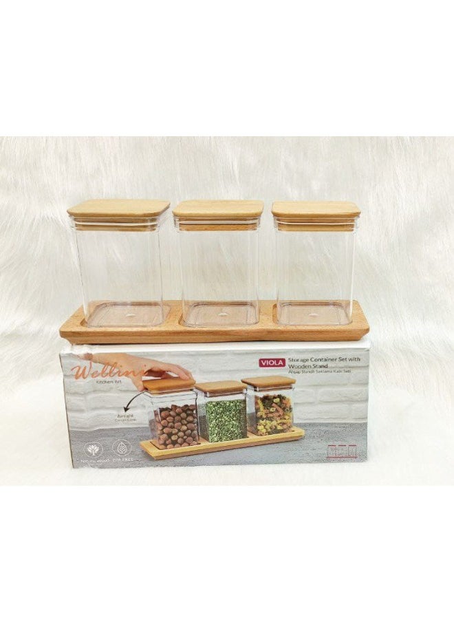 Generic - Organize your kitchen in style with the Acrylic Transparent Square Legumes Set. Perfect for storing grains, beans, and more, this set keeps your pantry neat while preserving the freshness of your ingredients. Its clear, durable acrylic design lets you easily identify contents at a glance, making meal preparation more efficient. - Image 1