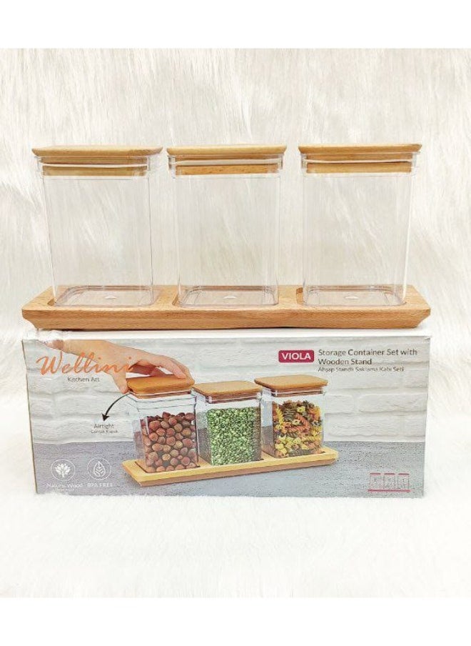 Generic - Organize your kitchen in style with the Acrylic Transparent Square Legumes Set. Perfect for storing grains, beans, and more, this set keeps your pantry neat while preserving the freshness of your ingredients. Its clear, durable acrylic design lets you easily identify contents at a glance, making meal preparation more efficient. - Image 1