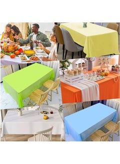 MARKQ Plastic Tablecloth for Rectangle Table 54" x 72" Disposable Table Cover for Bridal Shower Wedding Birthday Party Decorations (Hot Pink)  - Image 4
