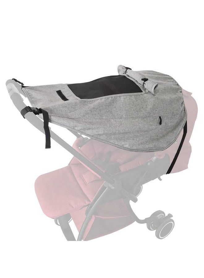 Apol Pram Sunshade Sun Cover Sun Shade Stroller For Baby Universal Waterproof Stroller Sunshade Cover Anti Uv With Viewing Window For Stroller(Grey) - Image 1