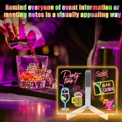CPENSUS Diy 3D Acrylic Writing Pad With Pen Message Board Rewritable Table Lamp For Study Led Light Office Home Decor Gift - Image 5