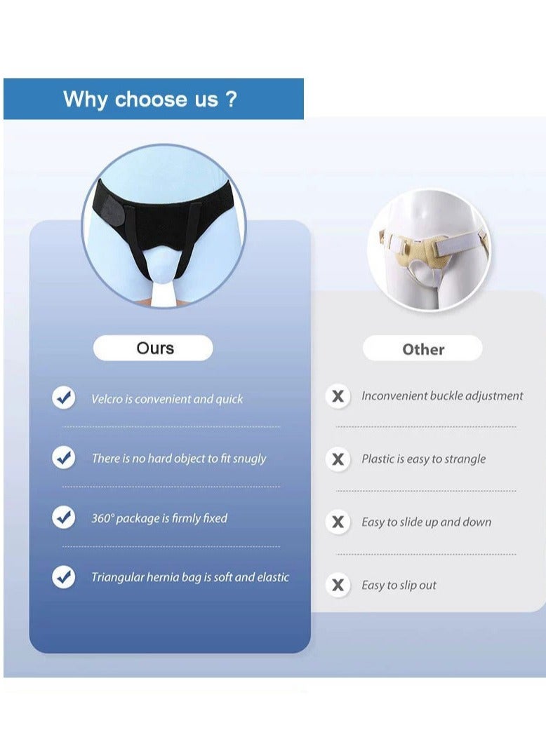Hernia Belt Hernia Support For Single Double Inguinal Sports Hernia 2 Removable Compression Pads Adjustable Groin Straps - Image 4