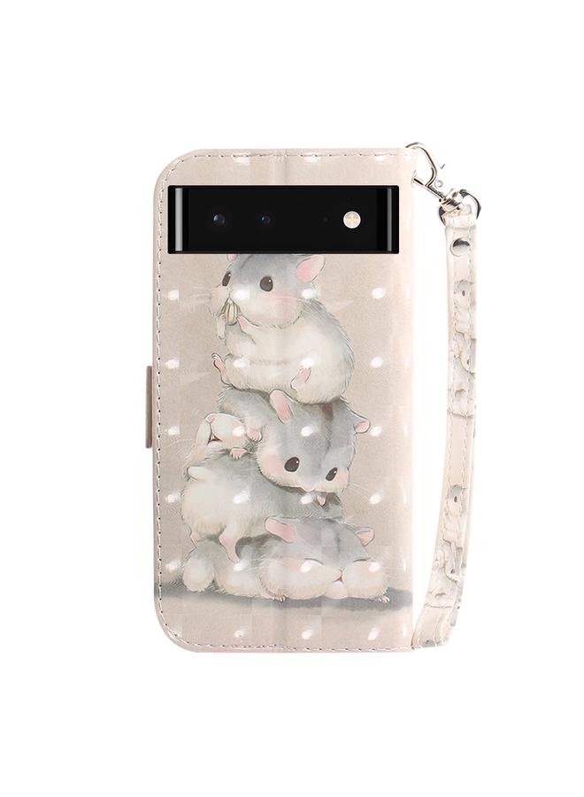 S-TOP Case For Google Pixel 6 3D Colored Horizontal Flip Leather Phone Case - Image 3