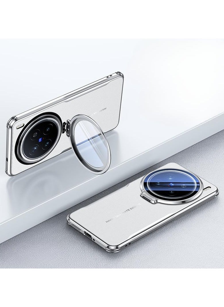 General The Case is compatible with vivo x200pro mini/VIVO X200 Pro/vivo x200 with camera stand, ultra-thin premium leather case with full-wrap lens film shock protection case  - Image 1