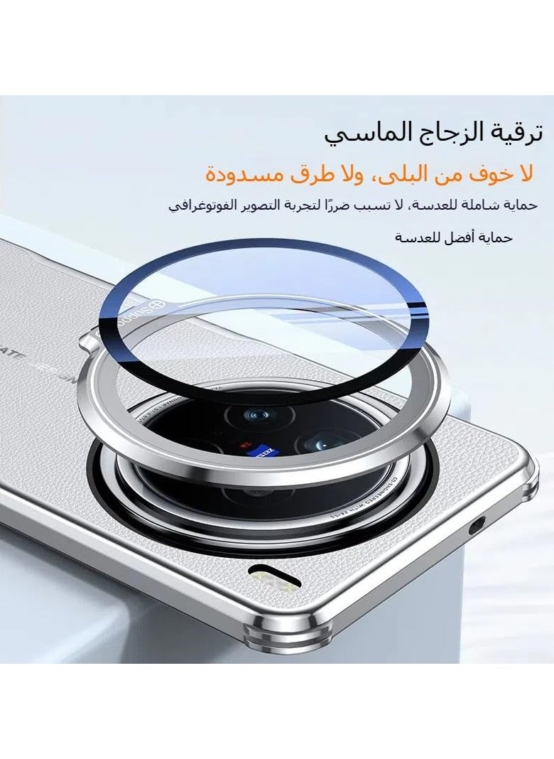 General The Case is compatible with vivo x200pro mini/VIVO X200 Pro/vivo x200 with camera stand, ultra-thin premium leather case with full-wrap lens film shock protection case  - Image 2