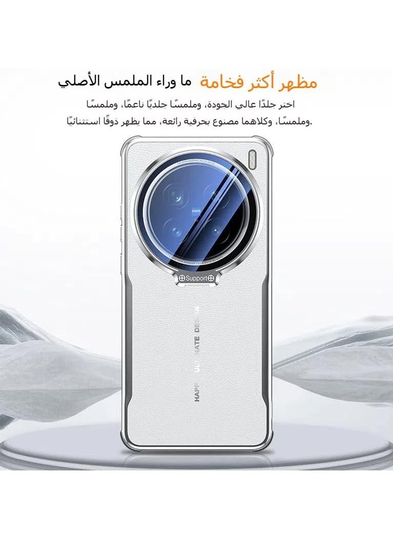General The Case is compatible with vivo x200pro mini/VIVO X200 Pro/vivo x200 with camera stand, ultra-thin premium leather case with full-wrap lens film shock protection case  - Image 3
