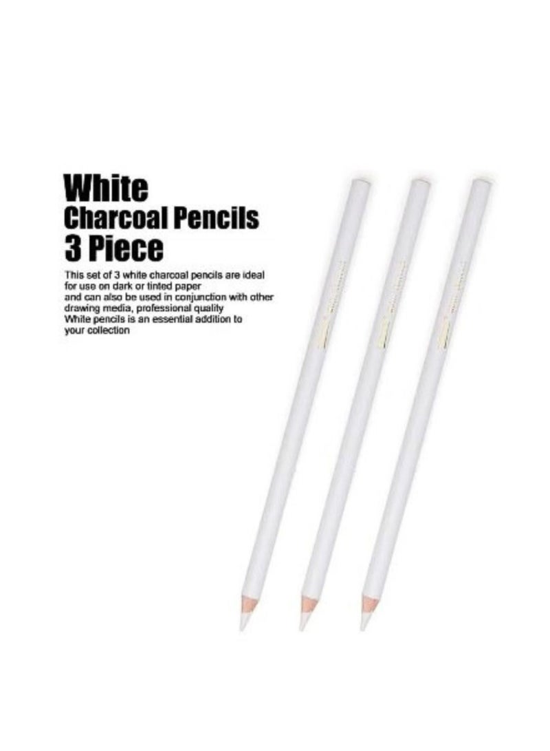 Generic Pencil Set Whiet Charcoal (Pack of 3)  - Image 2