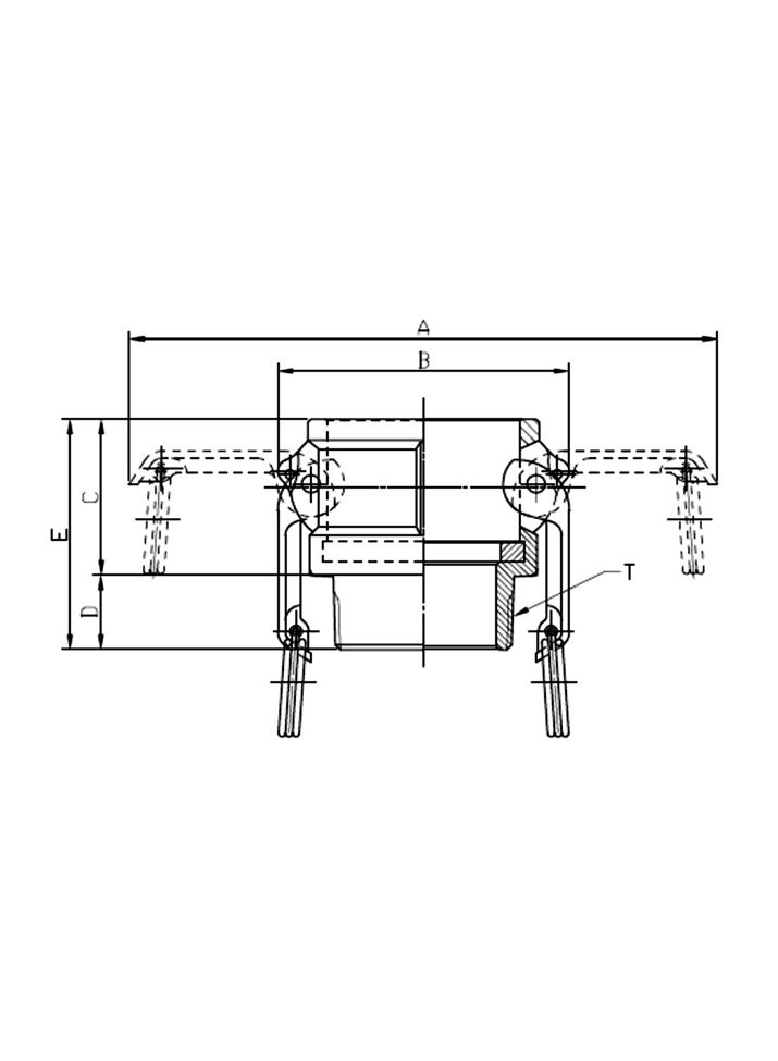 Brass Camlock Coupling Part B NPT 3/4'' - Image 2