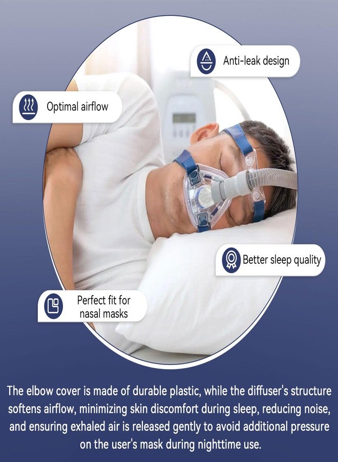 LEWEREST Elbow Cover and Diffuser Filters Fp400Hc228 Compatible with Fisher & Paykel Eson Nasal Mask, Diffuser Filters Replacement for F & P Eson Pilario Q, CPAP Supplies Reduce Noisy - Pack of 10 - Image 5