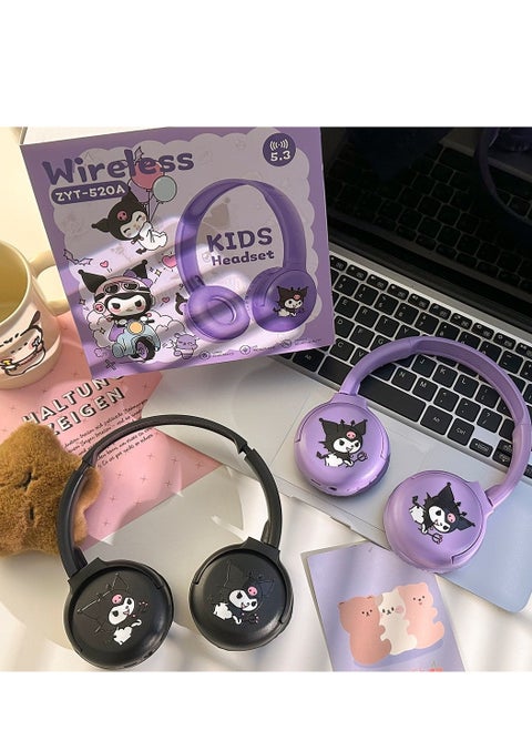 Cartoon Bluetooth Wireless Earphone Gift（Purple）
