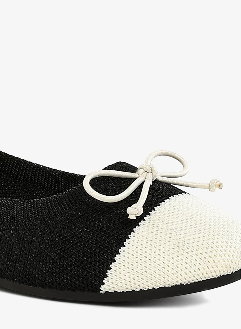 London Rag Black and White Two Tone Ballerinas in Black and White for Women | Best Price UAE