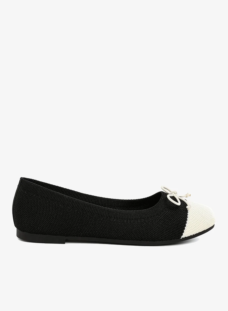 Two Tone Ballerinas in Black and White