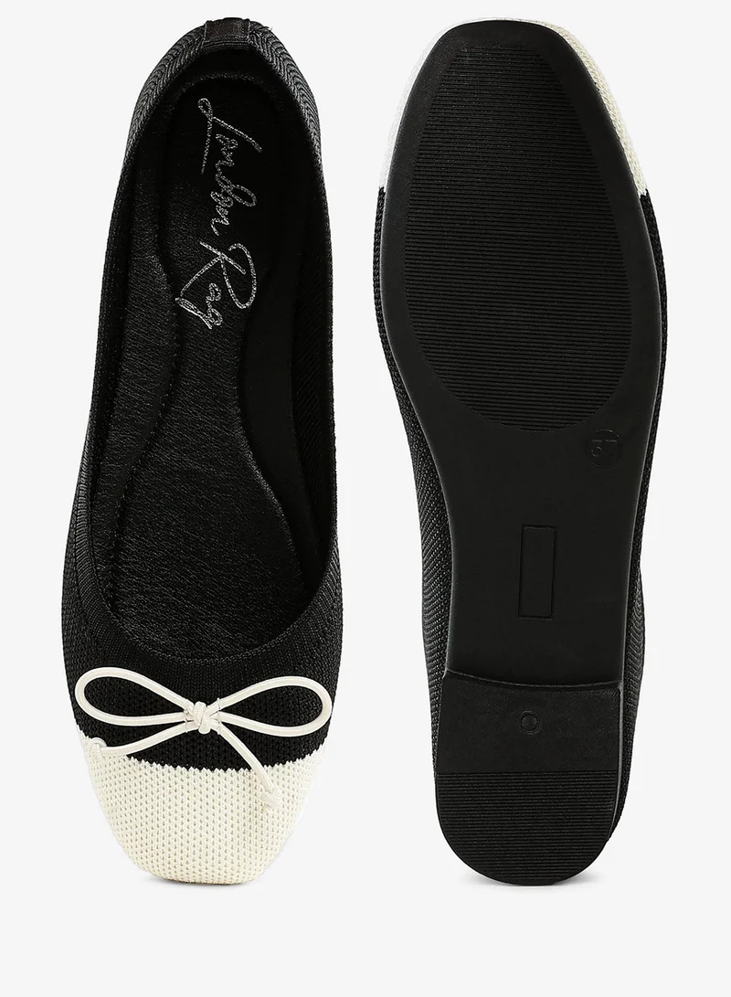 London Rag Black and White Two Tone Ballerinas in Black and White for Women | Best Price UAE