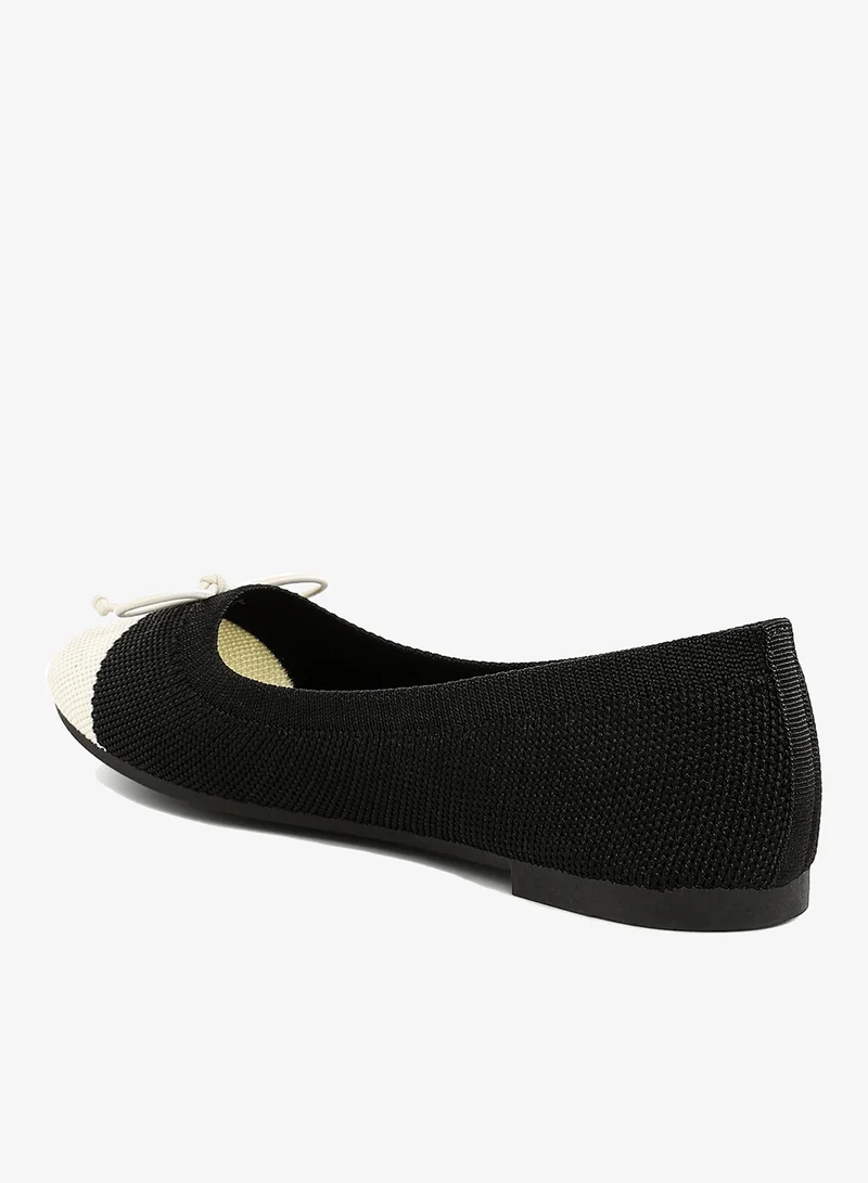 London Rag Black and White Two Tone Ballerinas in Black and White for Women | Best Price UAE