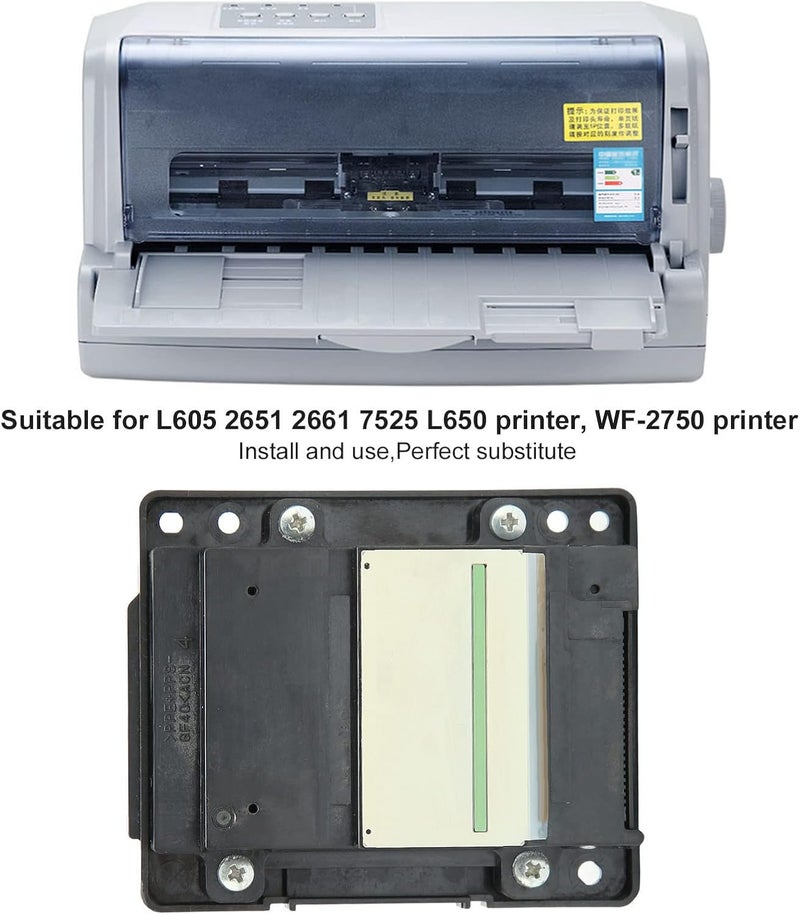 كلاراكو قطعة غيار رأس الطباعة كلاركو لطابعات إبسون، طقم استبدال رأس الطباعة المتين والاحترافي، رأس طابعة قابل للاستبدال مصنوع من بلاستيك ABS، متوافق مع طابعات WF 2750 وL605 و2651 و2661 و7525 وL650 - Image 2