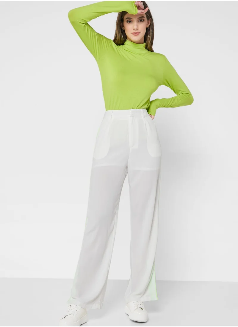 Ginger Side Paneled Wide Leg Pants