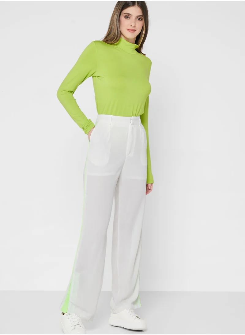 Ginger Side Paneled Wide Leg Pants