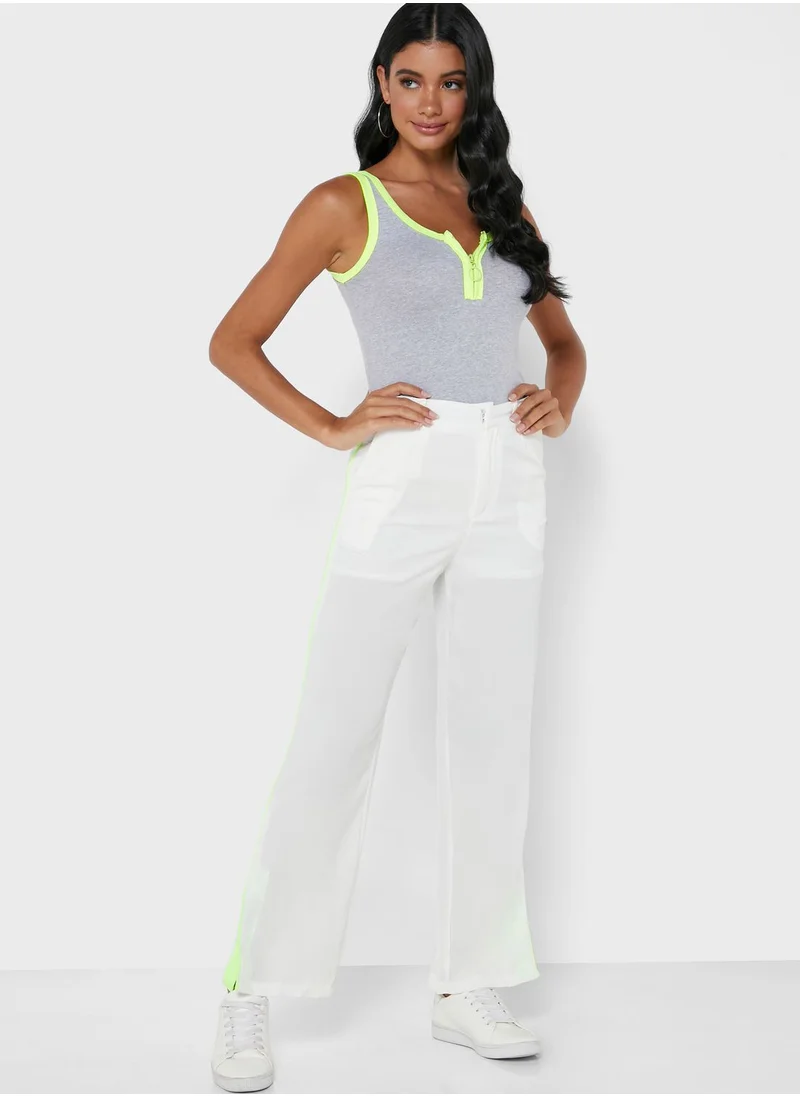 Ginger Side Paneled Wide Leg Pants
