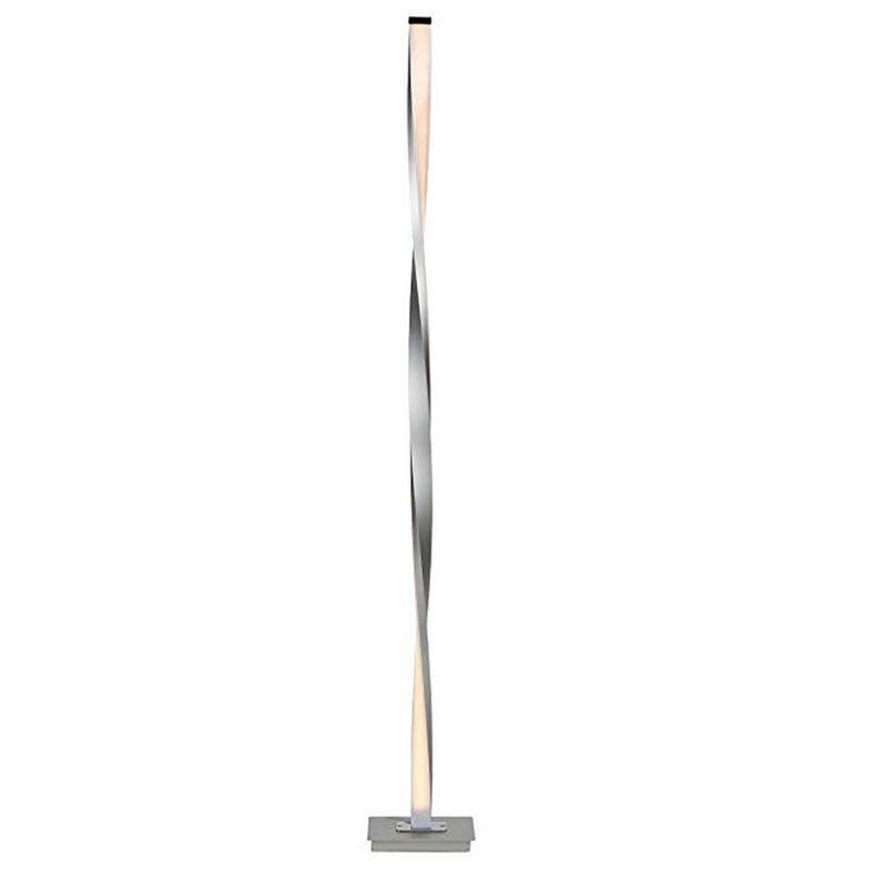 Brightech Helix LED Bright Floor Lamp for Living Rooms & Bedrooms, 48" Tall Pole Lamp, Dimmable Standing Lamp - Platinum Silver - Image 1