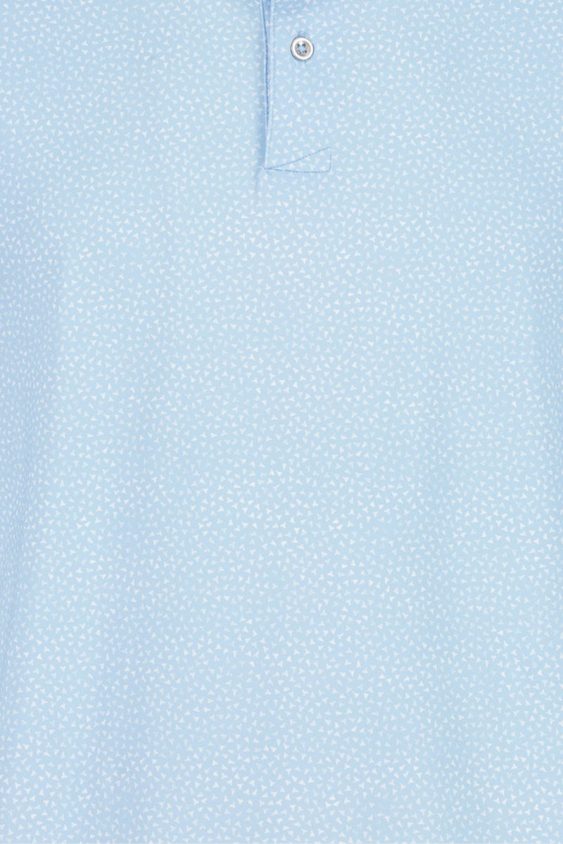 Greg Norman Men Sportswear Fit Short Sleeves Training Polo Shirt, Light Blue - Image 5
