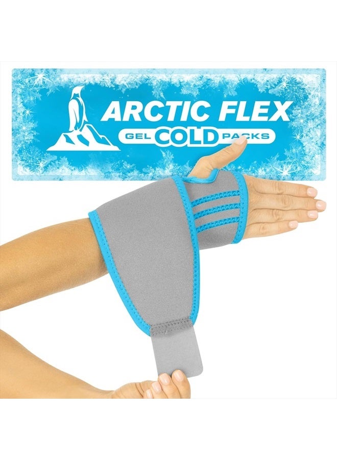 Arctic Flex Wrist Ice Pack Wrap - Refreezable Gel Compression Support - Flexible Hot & Cold Brace for Injuries, Rheumatoid, Tendinitis, Swelling & Carpal Tunnel - Reusable for Pain & Muscle Therapy - Image 1