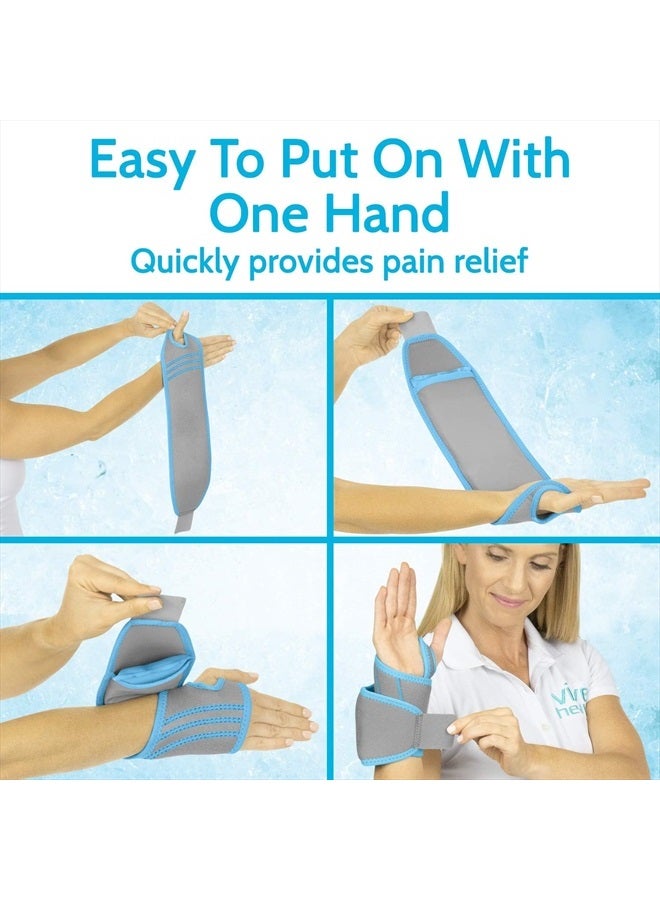 Arctic Flex Wrist Ice Pack Wrap - Refreezable Gel Compression Support - Flexible Hot & Cold Brace for Injuries, Rheumatoid, Tendinitis, Swelling & Carpal Tunnel - Reusable for Pain & Muscle Therapy - Image 5