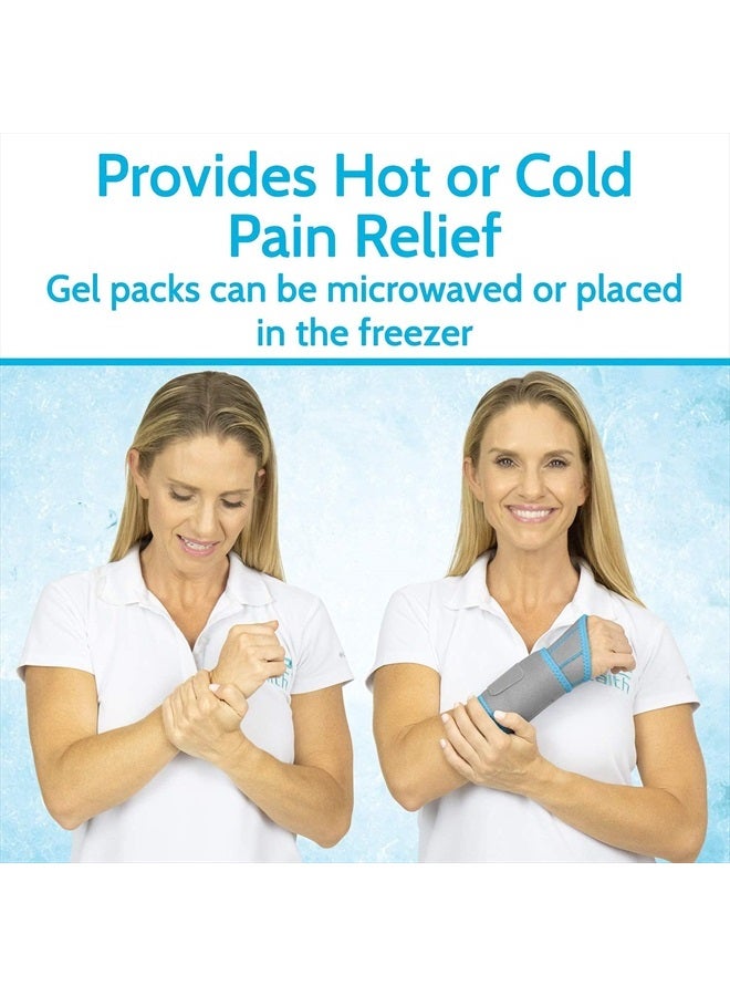Arctic Flex Wrist Ice Pack Wrap - Refreezable Gel Compression Support - Flexible Hot & Cold Brace for Injuries, Rheumatoid, Tendinitis, Swelling & Carpal Tunnel - Reusable for Pain & Muscle Therapy - Image 3