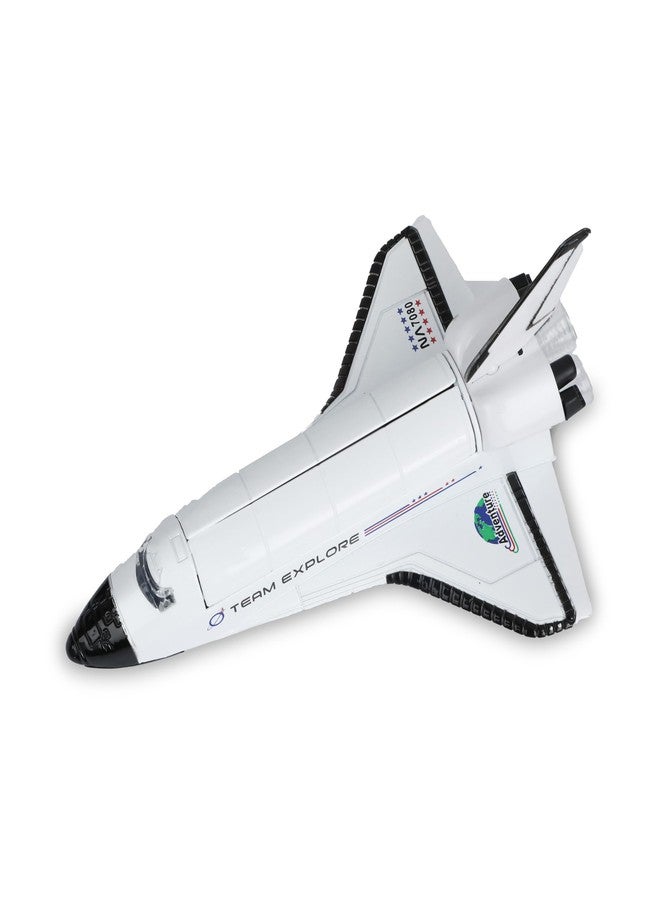 SMALL CLAP® Sonic Spacecraft Orbital Flight Vehicle| Pull Back Function | Openable Cargo Door| Human Voice & Rocket Firing Sound| Flasiing Cockpit & Rocket Exhaust Spacecraft for 3+Age (White) - Image 5