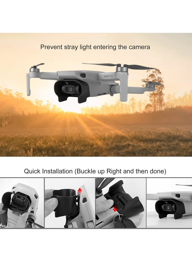 درع خفيف + واقي جيمبال + مجموعة من 2 قطعة فيلم حماية عدسة فائقة الوضوح لطائرة DJI Mavic Mini / Mini 2 / Mini SE، ملحقات حماية الطائرات، غطاء شمس درع خفيف - Image 4