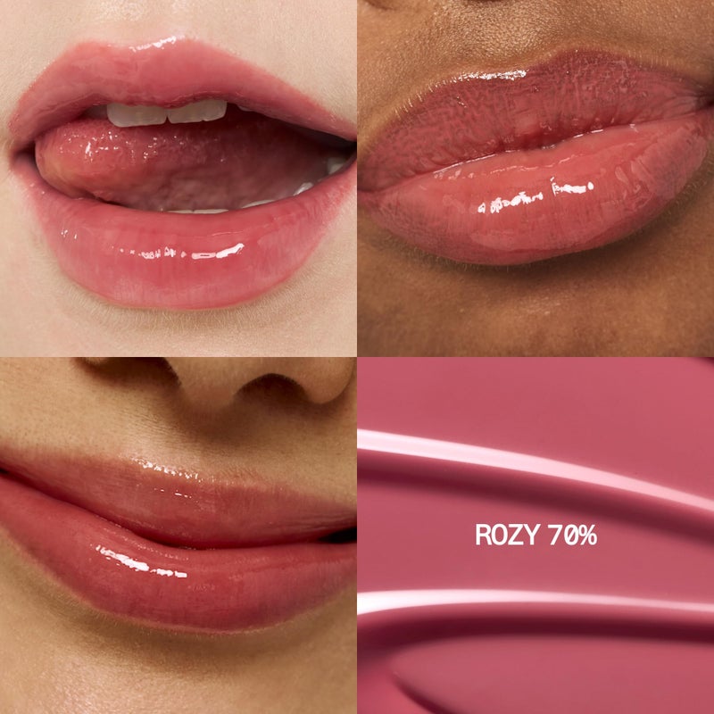 fwee 3D Voluming Gloss 70% (Rich) | Rozy 70% | High Shine, Non-Sticky Lip Gloss for Makeup | Long-Lasting, Moisturizing Gel Formula | 30%, 70% Pigment Options | 5.3g - Image 2