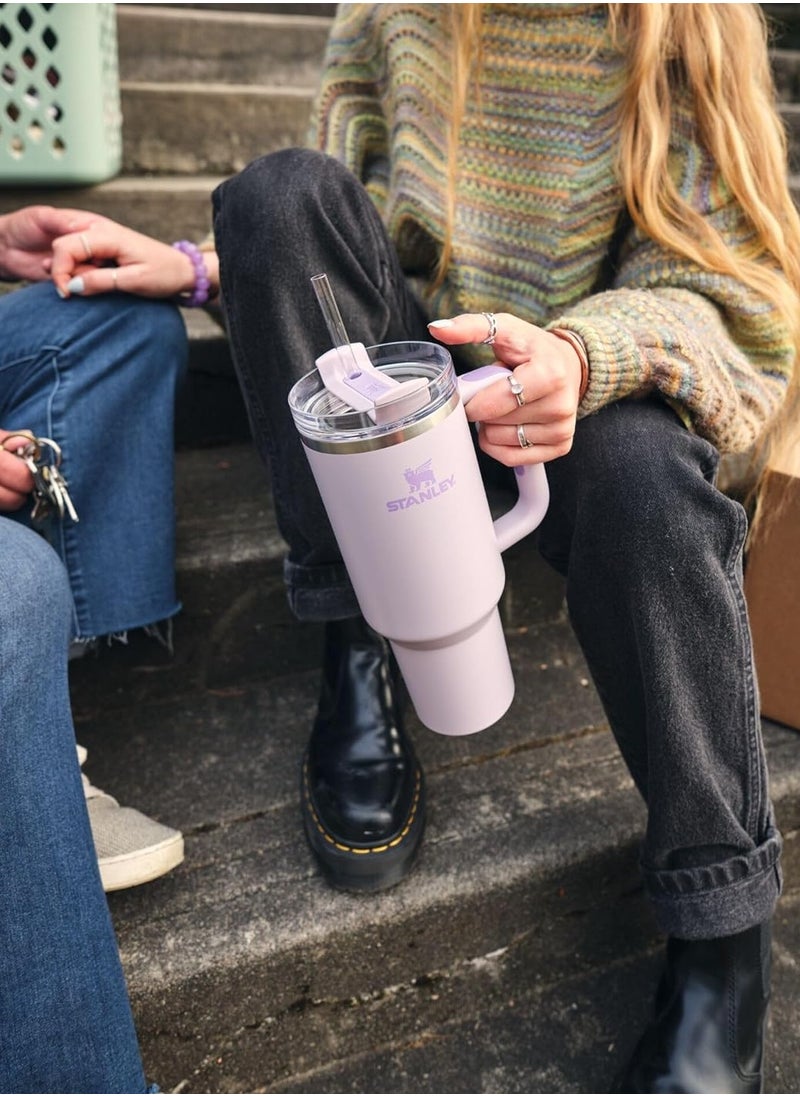 Stanley Stanley Quencher H2.0 FlowState 40 oz Stainless Steel Vacuum Insulated Tumbler with Advanced Lid & Reusable Straw - Orchid, Best for Water, Iced Tea, Coffee & Smoothies - Perfect Stanley Cup Gift  - Image 2