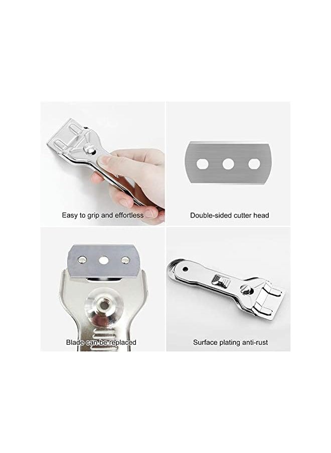 PROMASS promass Glass Scraper Cleaning Scraper Non Scratch Suitable for Glass Ceramic and Induction Cooktops Perfect for Electric, Halogen, Induction Hob & Tough Stain (2 Hob Scraper with 10 extra blades)  - Image 5