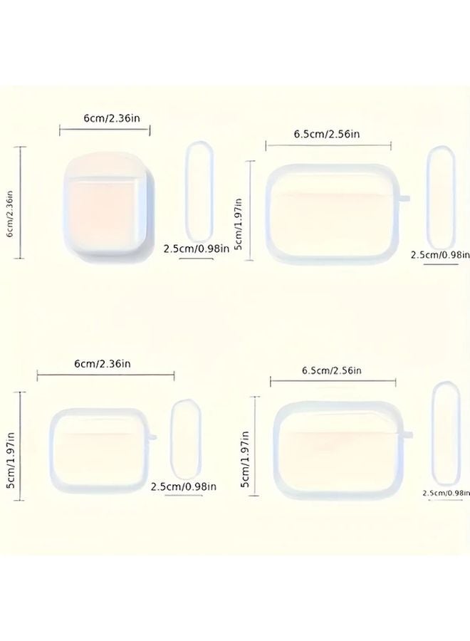 Cream Shell Bow Case For AirPods 3 With Detachable Floral Charm Cover Pearl Accents - Image 3