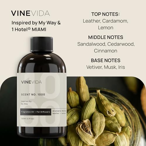 VINEVIDA (4oz) Hotel Fragrance Diffuser Oil - Hotel Scents Diffusers for Home - Cold Air Diffuser Oil - Hotel Scent Essential Oil - Scent No.1000 Inspired by My Way - Image 2