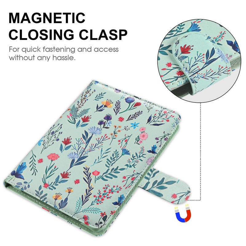 HoYiXi Universal Case for 6.8-7'' Kindle eReader Compatible with Paperwhite/Pocketbook and Tolino/Kobo Clara 2E/Kobo Clara HD,6.8" -7'' eReader Protective Cover with Built-in Card Slot,Flower - Image 4