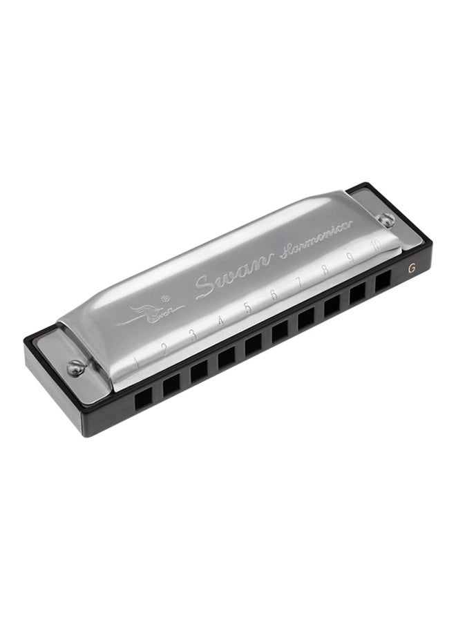 Generic Swan Diatonic Harmonica 10-Holes Mouth Organ Key of G With Case 