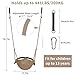 HiNa Tree Swing for Kids Adjustable Toddler Rope Swing Seat with Snap Hooks and Straps 440 lbs Capacity Swingset Accessories for Indoor Porch Doorway Outdoor Playground Backyard Khaki - Image 4